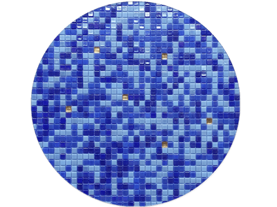 WPM-G13 Dark Blue Glass Tile For Kitchen Wall Square Mosaic Tiles