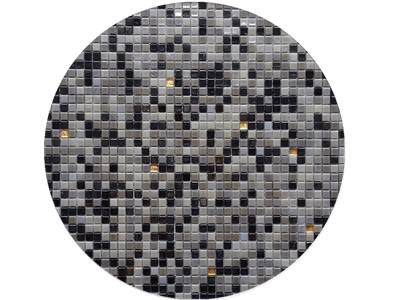 WPM-G15 Black And Gold Glass Square Bricks Mosaic Tile Backsplash