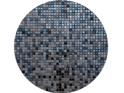 WPM-G16 Dark Blue And Black Glass Square Mosaic Tiles For Kitchen