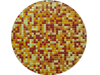 WPM-G17 Mixed Yellow Bricks Square Glass Mosaic Tile Backsplash