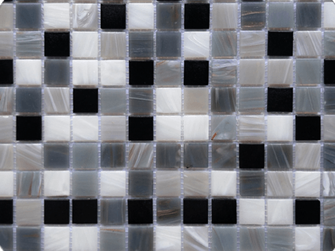 WPM-G21 black and white glass mosaic tile (3)