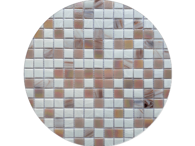 WPM-G24 White And Beige Glass Mosaic Tile