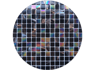 WPM-G29 Black Glass Mosaic Iridescent Kitchen Backsplash