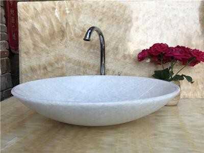 WPB0109 White Marble Basin Natural Onyx Basin