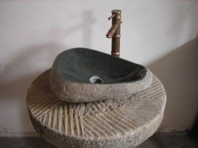 WPB0131 Carved Stone Sink Of Elements Igneous Granite Sink