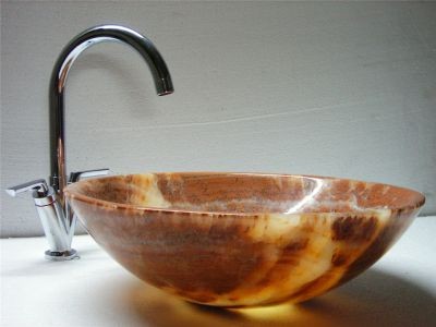 WPB0166 Diaphanous Modern Vessel Sink Red Onyx Thin Basin