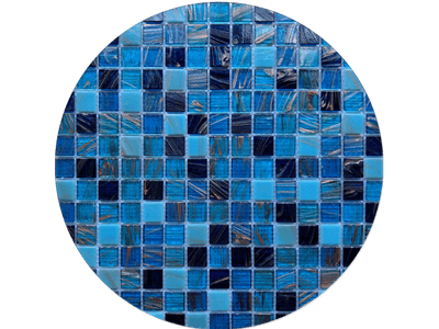 WPM-G55 Blue Glass Mosaic Tile Backsplash