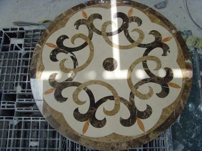 WP-WJ16 Marble Medallion Floor Tile Marble Inlay for Corridor Floor in New Villa