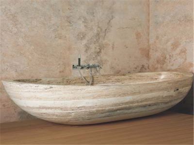 WPBT002 Indoor Home Decorative Natural Stone Bath Tub Freestanding Marble Bathub