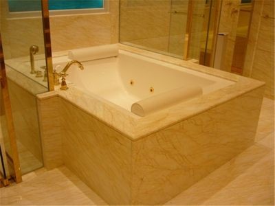WPBT008 Hotel Natural Stone Solid Surface Marble Square Standing Bathtub