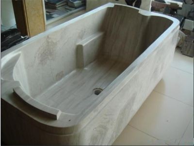 WPBT010 European Style Large Freestanding Marble Natural Stone Bathtub