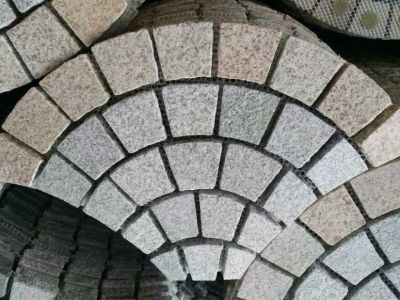 WP-MBP036 Natural Granite Meshed Back Paver in Multicolor For Exterior Paving