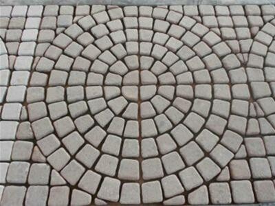 WP-MBP045 DIY Cobble Cube Chinese Made Red Paving Stone Granite For Outdoor Pave