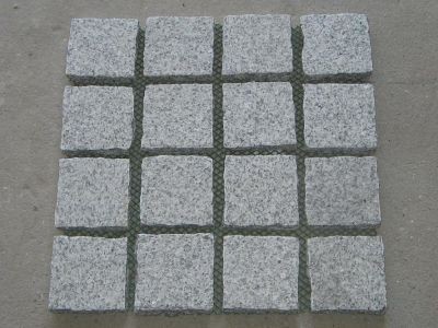 WP-MBP001 G603 Natural Granite Flamed Stone Square Paver for Garden and Driveway