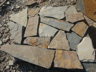 WP-MBP012 Yellow Natural Slate Landscaping Flagestone Mat Crazy Pavers Stone