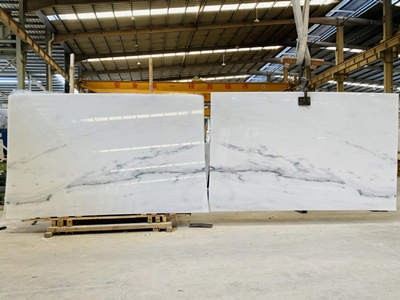 Chinese Columbia White Marble Polished Bookmatch Big Slabs For Wall