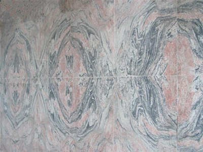 Multicolor Red Granite Bookmatch Slabs China Colorful Granite For TV Wall