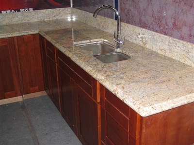 The Best Welcome Stylish Golden Crystal Yellow Granite Polished Kitchen Counter