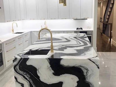China White Marble Panda White Stone Luxury Countertop for Kitchen Decoration