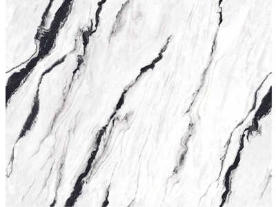 WPSNT041 Panda White Shiny Polished Endmatch Sintered Stone Wall Tile