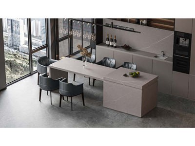 New Pietra Grey Matte Sintered Stone Dining Table WPSNT001 Size 1600x3200x12mm