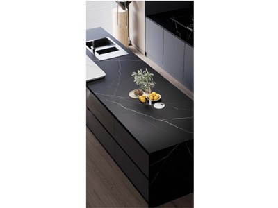 Nero Marquina Matte 1600x3200x12mm Sintered Stone Kitchen Worktops WPSNT003