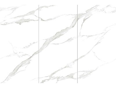 WPSNT077 Vein No.1 Shiny Polished Endmatch White Sintered Stone 1200x2400x6mm