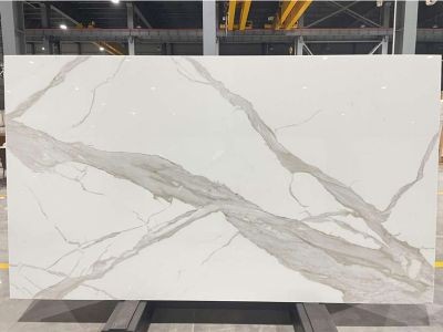 WPYH1001 Artificial Calacatta White Nano Glass Crystallized Stone