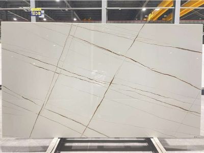 WPYH1005 Golden Sahara White Aziza Nano Crystallized Stone For Home Decor