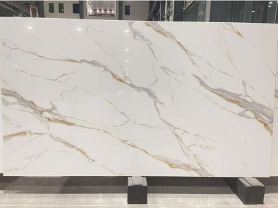 WPYH1013 Golden Volakas White Nano Glass Stone For Home Decoration