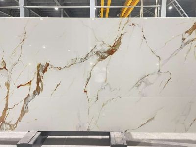 WPYH1014 White Golden Calacatta White Nano Stone For Interior Home Decoration