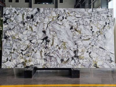 WPYH1053 Wholesale Ice Jade Green Nano Glass Marble Indoor Stone Wall Cladding