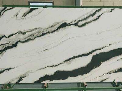 WPYH1059 Panda White Green Artificial Marble Nano Glass Stone