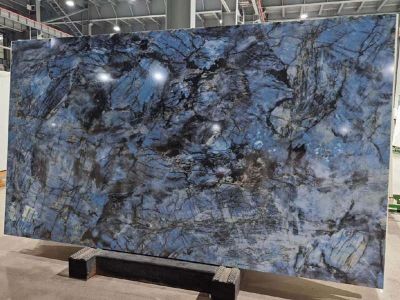 WPYH1076 Wholesale Blue Nano Glass Stone Large Wall Art Tile For Living Room