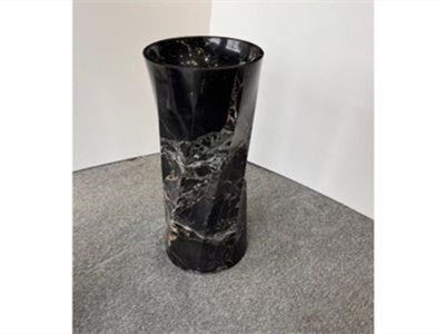 WP-PDS14 Black Golden Portoro Marble Pedestal Sink