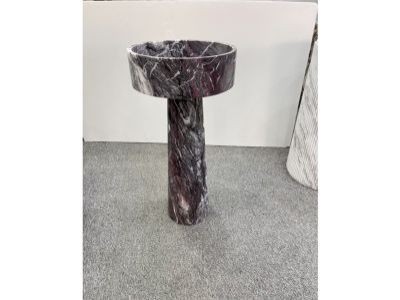 WP-PDS31 Purple Marble Stone Small Wash Hand Basin And Pedestal