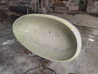 WPBT018 Factory Price Matt Glossy Freestanding Green Marble Solid Surface