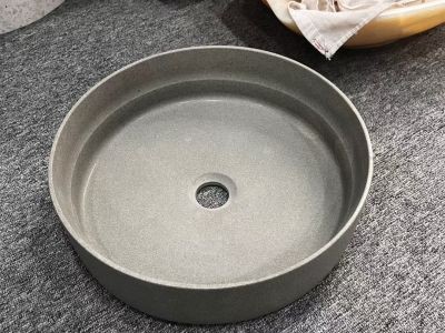 WPB241 Grey Quartzite Deep Round Wash Stone Basin Made In China